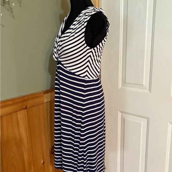 Soma Navy and White Striped Dress - Picture 3 of 6